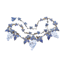 Mario Buccellati Vintage Necklace Sapphires Pearls Gold Silver Grapes Vine(6860)