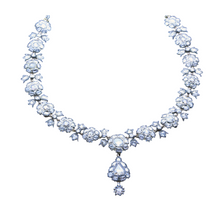 Antique vintage diamond necklace 18.76ct rose cut diamonds India (7246)