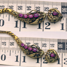 Antique snake necklace heart locket gold GIA Burmese sapphires provenance (7550)