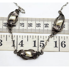 DuMont Antique authentic Art Nouveau necklace silver natural pearls (7616)