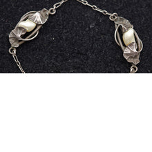 DuMont Antique authentic Art Nouveau necklace silver natural pearls (7616)