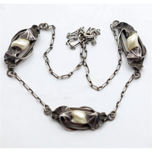 DuMont Antique authentic Art Nouveau necklace silver natural pearls