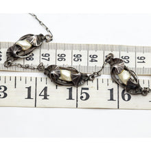 DuMont Antique authentic Art Nouveau necklace silver natural pearls (7616)