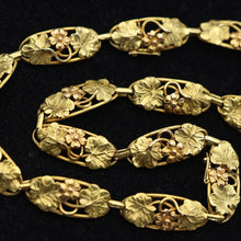 ARNOULD Art Nouveau convertible necklace bracelets 18k yellow & pink gold (7619)