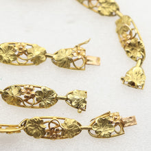 ARNOULD Art Nouveau convertible necklace bracelets 18k yellow & pink gold (7619)