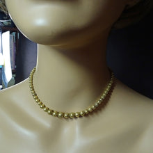 Antique Victorian Etruscan Revival gold necklace filigree gold beads 19thC (7658)