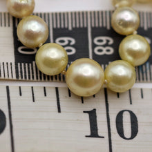 Vintage pearl necklace Matinee - Opera length gold clasp w chain French (7667)