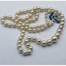 Vintage pearl necklace Matinee - Opera length gold clasp w chain French