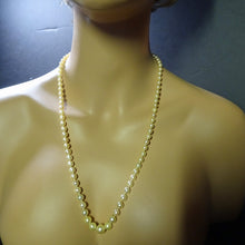 Vintage pearl necklace Matinee - Opera length gold clasp w chain French (7667)