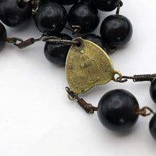 Antique Rosary carved Jesus Skull Mary Cross 18C Religious Catholic French (7669