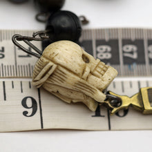 Antique Rosary carved Jesus Skull Mary Cross 18C Religious Catholic French (7669