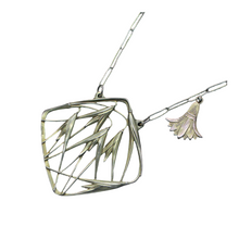 Art Nouveau Pendant Chain Necklace 18k Gold Signed Miault Unisex (6348)