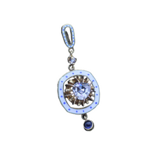 Antique Victorian Giuliano Pendant Gold Diamond Sapphire Enamel Appraisal (6659)