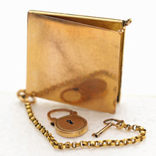 Antique Georgian Picture Locket Pendant Fob w Lock, Key 18k Gold Unisex