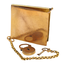 Antique Georgian Picture Locket Pendant Fob w Lock, Key 18k Gold Unisex (6876)