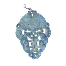 Chinese natural jade pendant carved  Antique Vintage celadon jade (7264)