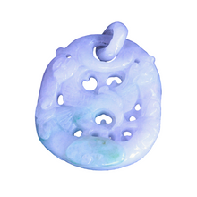 Antique / Vintage lavender green jade pendant carved Chinese (7265)