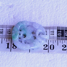 Antique / Vintage lavender green jade pendant carved Chinese (7265)