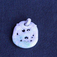 Antique / Vintage lavender green jade pendant carved Chinese (7265)