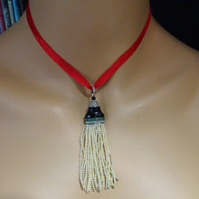 Cartier Antique Art Deco pendant platinum diamonds onyx jade pearls (7382)