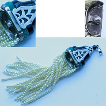 Cartier Antique Art Deco pendant platinum diamonds onyx jade pearls (7382)