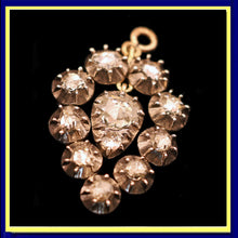 Antique Georgian pendant heart silver gold diamonds 18th century French