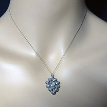 Antique Georgian pendant heart silver gold diamonds 18th century French (7560)