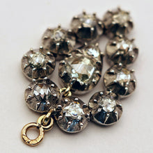 Antique Georgian pendant heart silver gold diamonds 18th century French (7560)