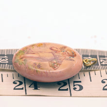 Antique Georgian Victorian pendant locket fairy gold enamel cherub pink (7566)