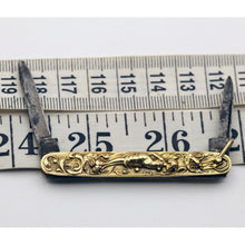 Antique Art Nouveau pendant pocket knife pen knife gold nymph floral German(7579)