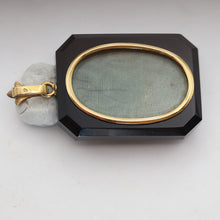 Antique Victorian pendant locket cameo gold diamonds hardstone cupid French(7655)