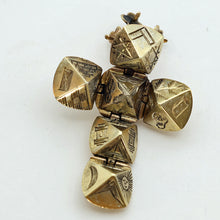 Antique Masonic orb Masonic ball transforms to cross pendant gold silver(7662)