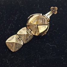 Antique Masonic orb Masonic ball transforms to cross pendant gold silver(7662)