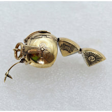 Antique Masonic orb Masonic ball transforms to cross pendant gold silver(7662)