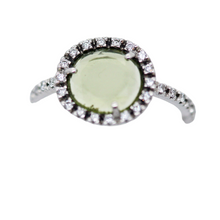 Pomellato Ring 18k W Gold Peridot Diamond Papers Box w Appraisal (5950)