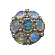 Antique Ring 14K Gold Rainbow Jelly Opal Ring Early 1900's (5973)