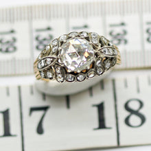Antique Victorian Diamond Ring Engagement Wedding Ring 14k Gold and Silver (6249)