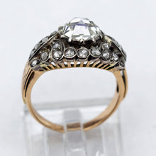 Antique Victorian Diamond Ring Engagement Wedding Ring 14k Gold and Silver (6249)