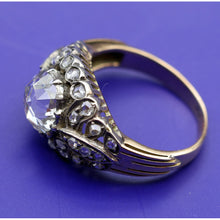 Antique Victorian Diamond Ring Engagement Wedding Ring 14k Gold and Silver (6249)