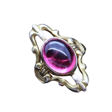 Antique Art Nouveau Ring gold pink tourmaline French (6405)