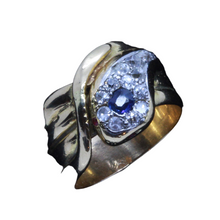 Antique Victorian Snake Ring Sapphire Diamonds 18k Gold w Appraisal (6411)