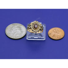 Antique Victorian French Ring 18k Gold Ruby Pearls (6797)