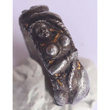 Froment-Meurice Antique Ring Steel Gold Figural Nude Mixed Metal Unisex (7120)