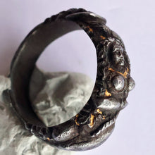 Froment-Meurice Antique Ring Steel Gold Figural Nude Mixed Metal Unisex (7120)