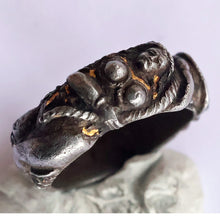 Froment-Meurice Antique Ring Steel Gold Figural Nude Mixed Metal Unisex (7120)
