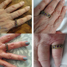 Antique Queen Anne Early Georgian Ring 18k Gold Rubies Unisex Man or Woman(7154)