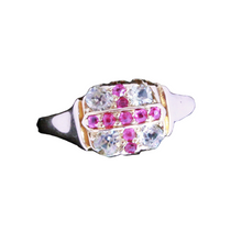 Antique Victorian Ring 18k Gold Rubies Peridot Cross Unisex Man or Woman (7216)