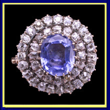 Antique Victorian ring gold diamonds Ceylon Sapphire versatile