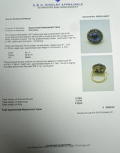 Antique Victorian ring gold diamonds 4.79ct Ceylon sapphire versatile (7304)