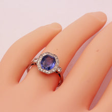 Antique Art Deco ring platinum 3.1ct no heat sapphire diamonds Certified (7316)